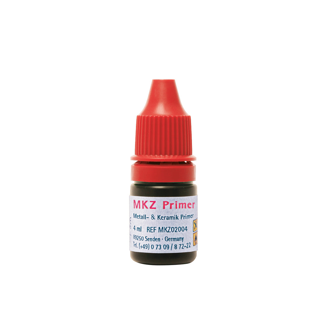 A 4ml bottle with a red lid; bottle is labeled "MKZ Primer".