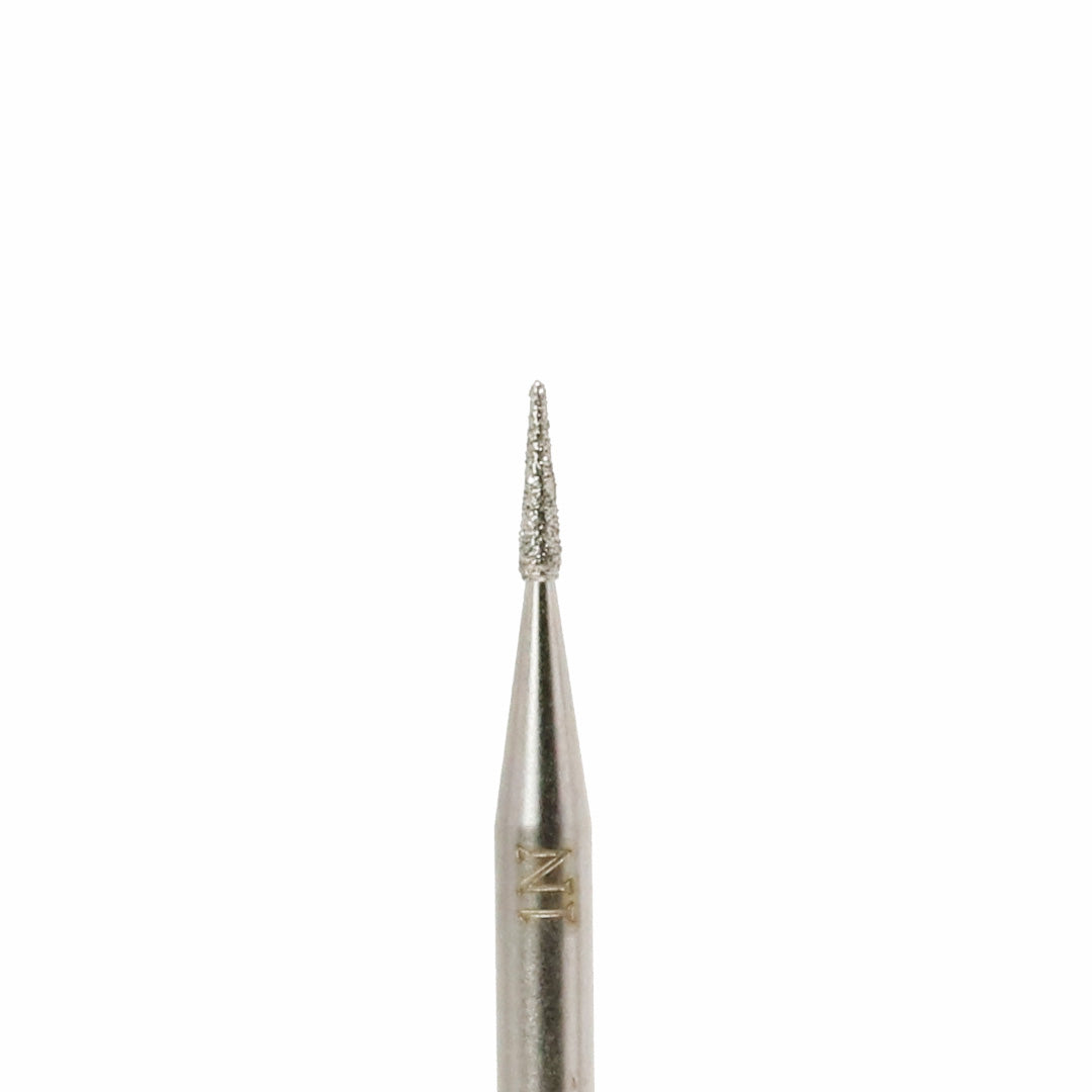 A diamond rotary bur on a white background.