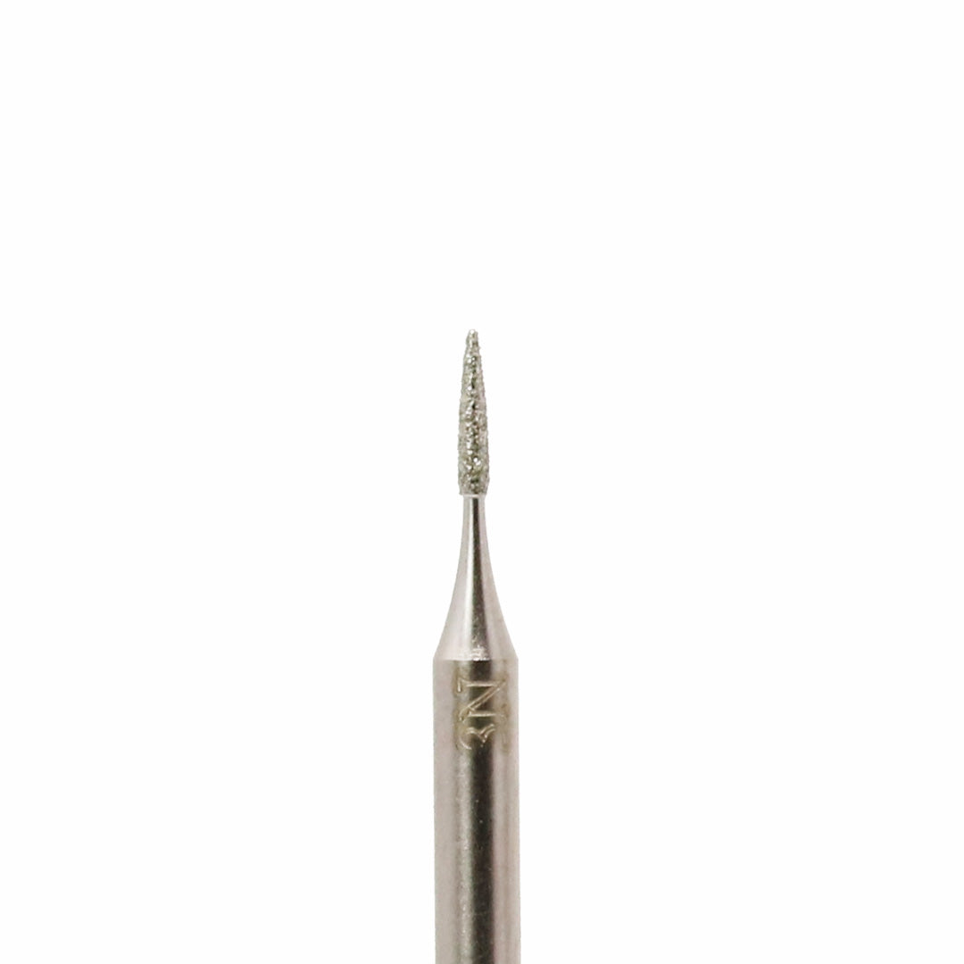A diamond rotary bur on a white background.