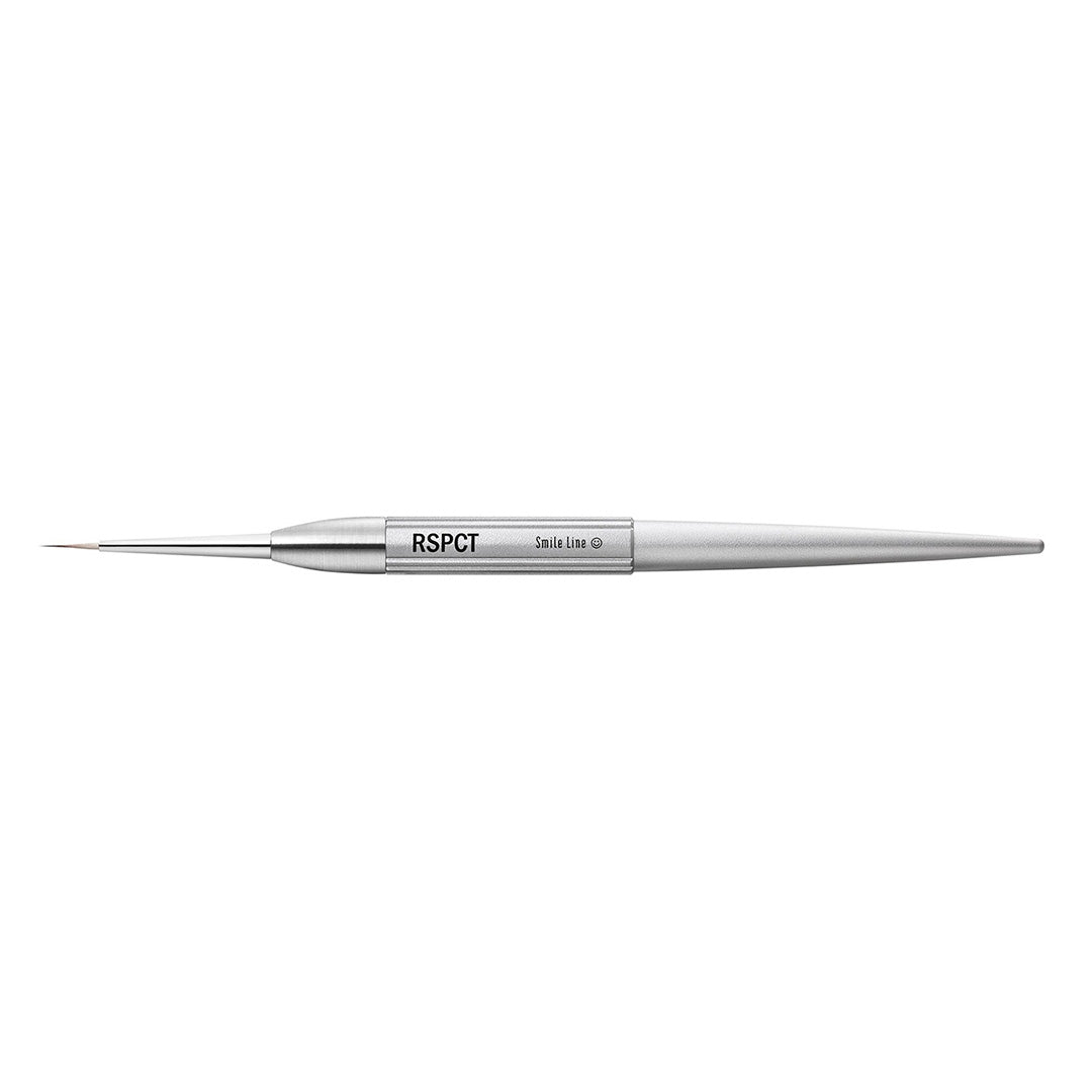 A Smile Line RSPCT Brush #1, with a silver handle, on a white background.