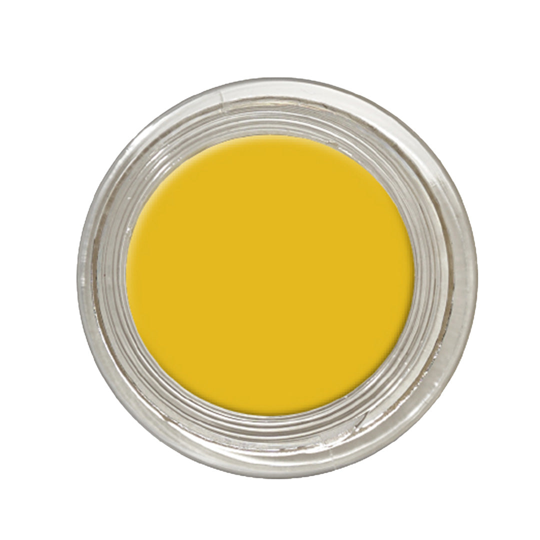 Open jar of Soprano Flu-Stain Yellow.