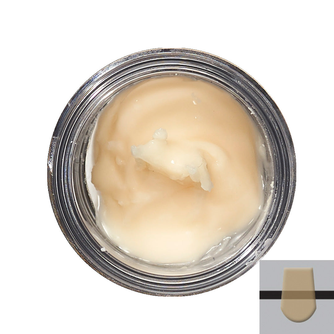 Open jar of Soprano Surface Enamel Effect Sun.