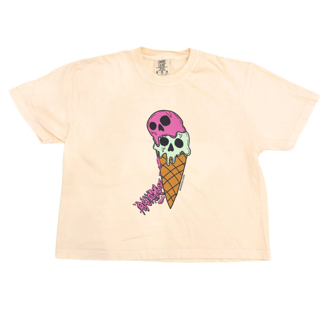 anax USA: Womens "Eye Scream" Boxy Cropped T