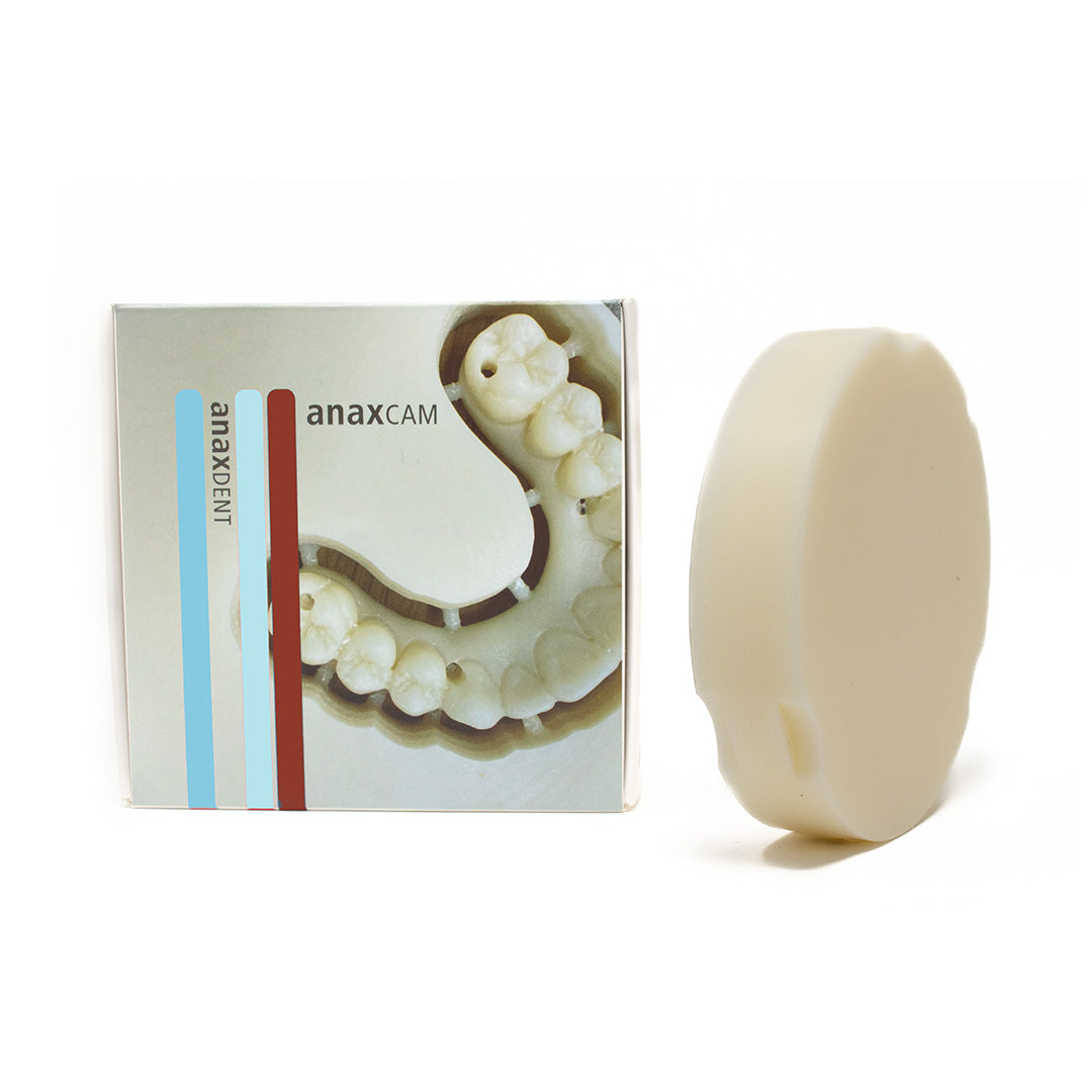 A PMMA disc with its packaging on a white background.