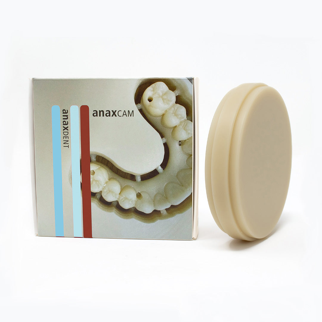 A PMMA disc with its packaging on a white background.