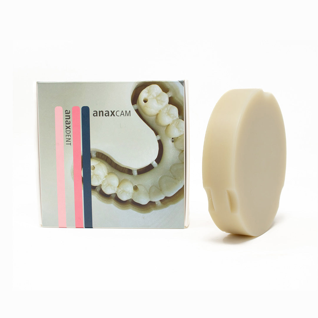 A PMMA disc with its packaging on a white background.