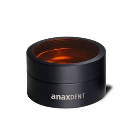 A black composite warmer with the brand name 'anaxdent' printed on it.